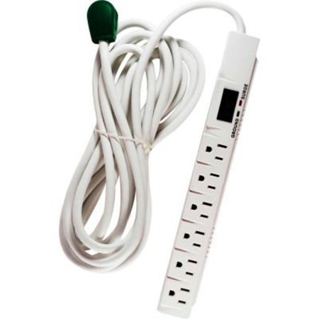 GOGREEN Surge Protected Power Strip, 6 Outlets, 15A, 1200 Joules, 15' Cord GG-16315-15